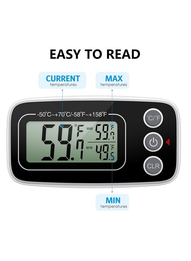 ECVV Household freezer refrigerator temperature detector, liquid crystal display indoor thermometer, freezer medicine vaccine kitchen sample hanging temperature display - Image 2