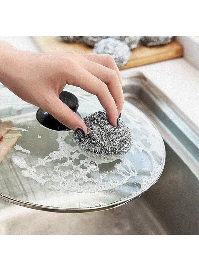 20 Pieces Stainless Steel Scrubbers, Silver, Heavy Duty Scouring Pads for Pots, Pans & BBQ Grills, Rust Resistant - Image 5