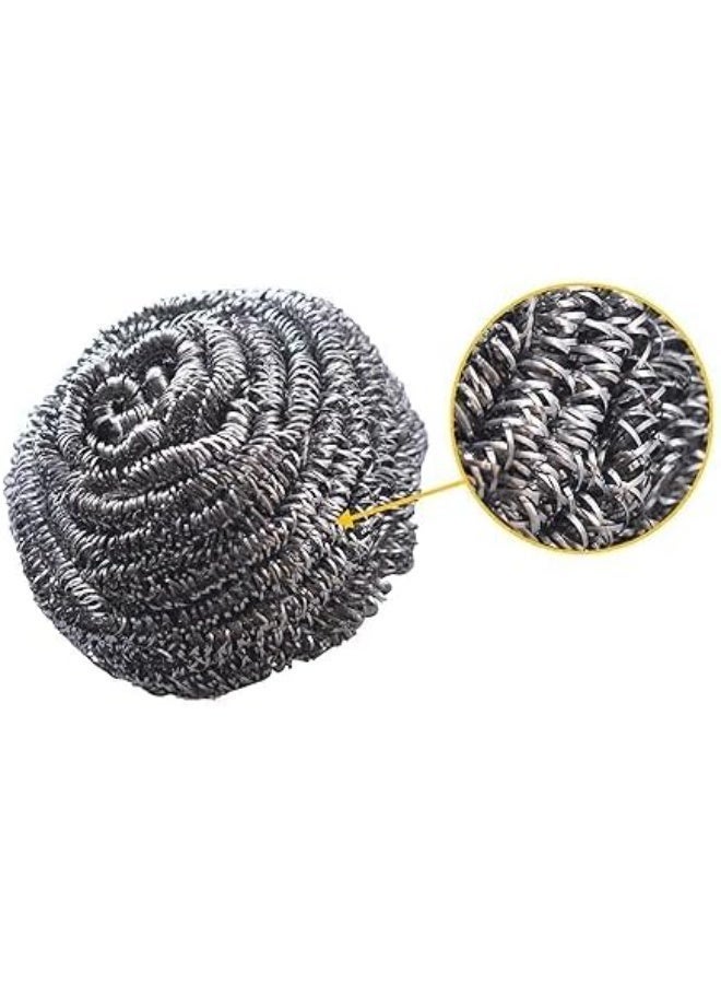 20 Pieces Stainless Steel Scrubbers, Silver, Heavy Duty Scouring Pads for Pots, Pans & BBQ Grills, Rust Resistant - Image 4