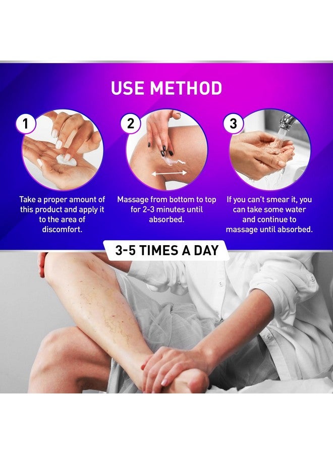 Varicose & Spider Veins Soothing Leg Cream - Relaxing Leg Cream Formula - Fast-Acting Relief Cream - Expertly Crafted For Optimal Comfort 2Oz