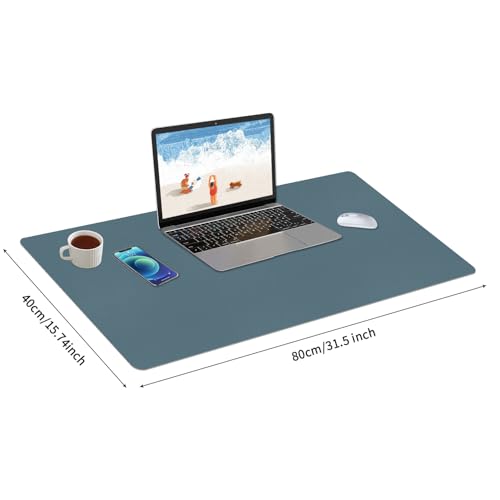 Bloss Light Blue Desk Mat 31.5x15.7, Desk Matt for Desktop, Waterproof Large Desk Mat, Computer Mat for Office/Home/Decor - Image 4