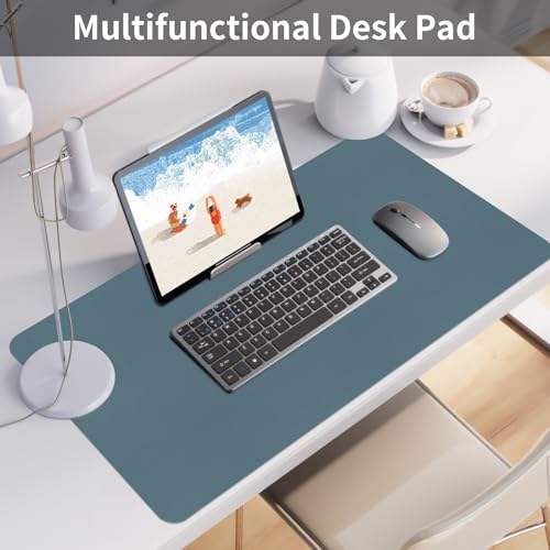 Bloss Light Blue Desk Mat 31.5x15.7, Desk Matt for Desktop, Waterproof Large Desk Mat, Computer Mat for Office/Home/Decor - Image 5
