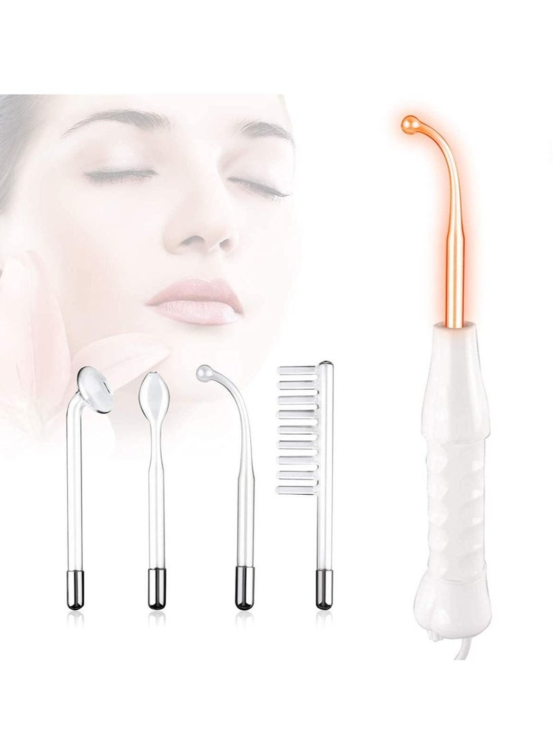 Excefore High Frequency Facial Wand, Portable High Frequency Facial Machine, Machine Set for Face Chin Neck, for Reducing Eyes Puffy, Skin Tightening Wrinkle Reducing, Dark Circles, Freckle, Hair Care - Image 1