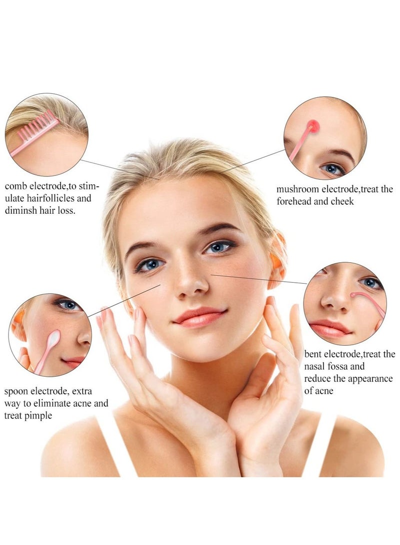 Excefore High Frequency Facial Wand, Portable High Frequency Facial Machine, Machine Set for Face Chin Neck, for Reducing Eyes Puffy, Skin Tightening Wrinkle Reducing, Dark Circles, Freckle, Hair Care - Image 2