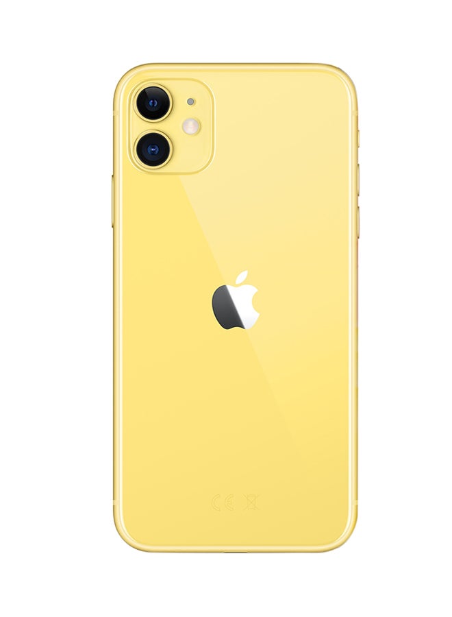ابل  مُجدد - هاتف آيفون 11 بذاكرة داخلية 128 جيجابايت ويدعم تقنية 4G LTE (موديل عام 2020 - تغليف رفيع)، النسخة العالمية - أصفر - Image 3