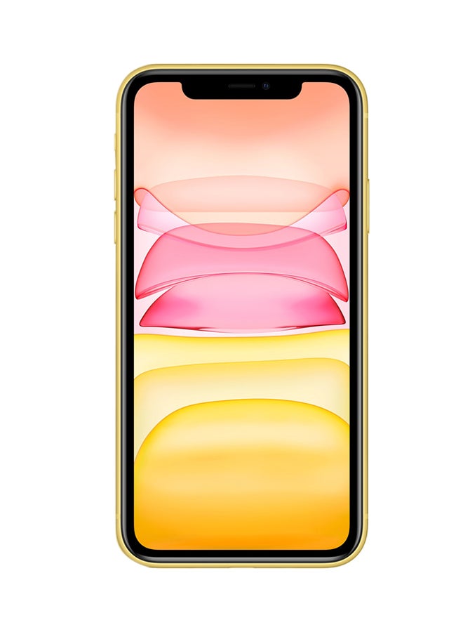 ابل  مُجدد - هاتف آيفون 11 بذاكرة داخلية 128 جيجابايت ويدعم تقنية 4G LTE (موديل عام 2020 - تغليف رفيع)، النسخة العالمية - أصفر - Image 2