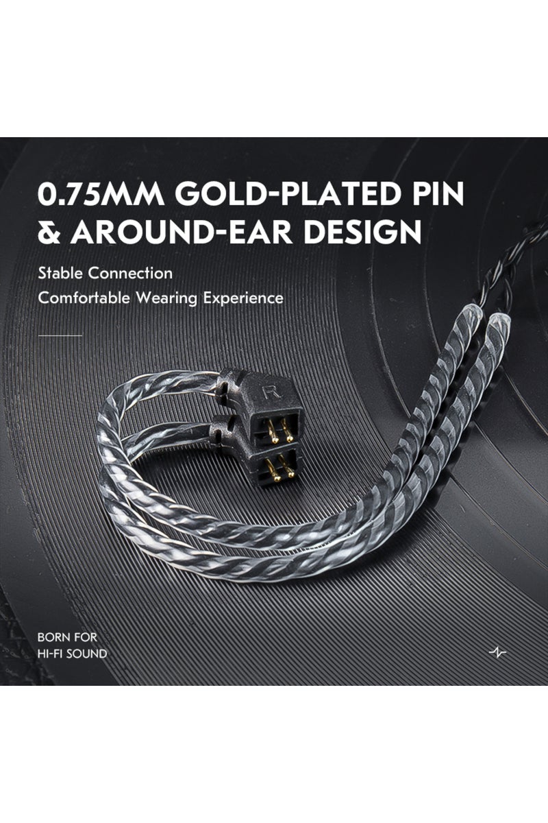 erorex Black 3.5QDC CCZ C01 2M High-purity OFC Cable Restore the original sound 4-strand of 4N OFC braided - Image 4