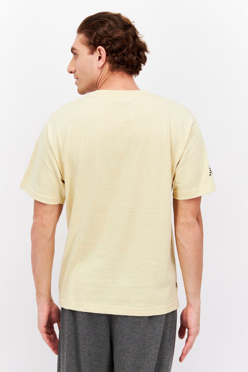 New Balance Men Sportswear Fit Short Sleeve Outdoor  T-Shirts, Khaki  - Image 4
