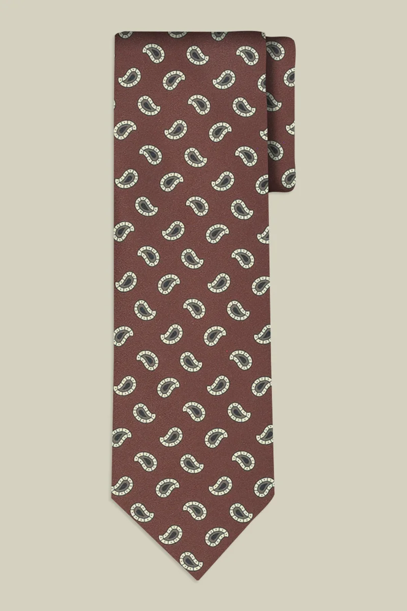 دوبل غانغر Men's tie with micro pattern - Bordeaux