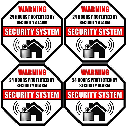 Rockmount Electronics Front Self Adhesive Vinyl Outdoor/Indoor (4 Pack) 89mm X 89mm Home Business Security Burglar Alarm System Window Door Warning Alert Sticker Decals - Image 5
