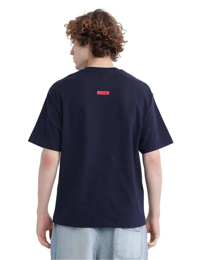 Rare Rabbit Men's Typography Print Boxy Fit T-Shirt
