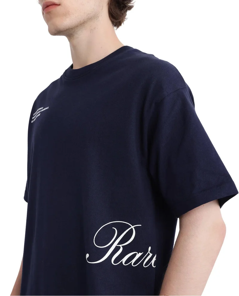 Rare Rabbit Men's Typography Print Boxy Fit T-Shirt