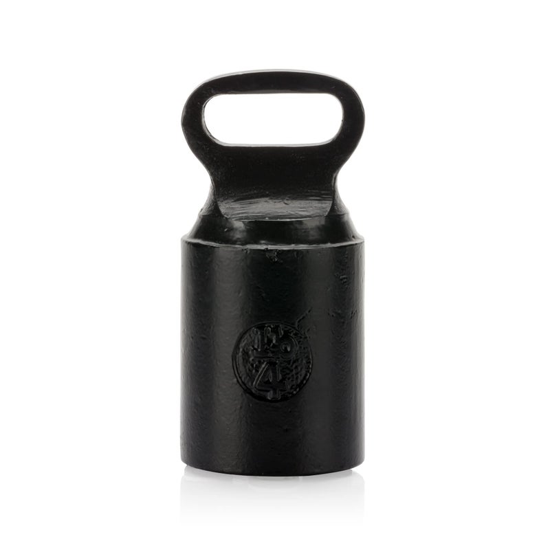 CRAFTSMAN ROAD Cast Iron Door Stop â€“ Decorative, Weighted Heavy Door Weight â€“ 4lb Antique Free Standing â€“ 6â€ x 3â€ Non Slip Cast Iron Door Stopper with Handle (Black) - Image 2