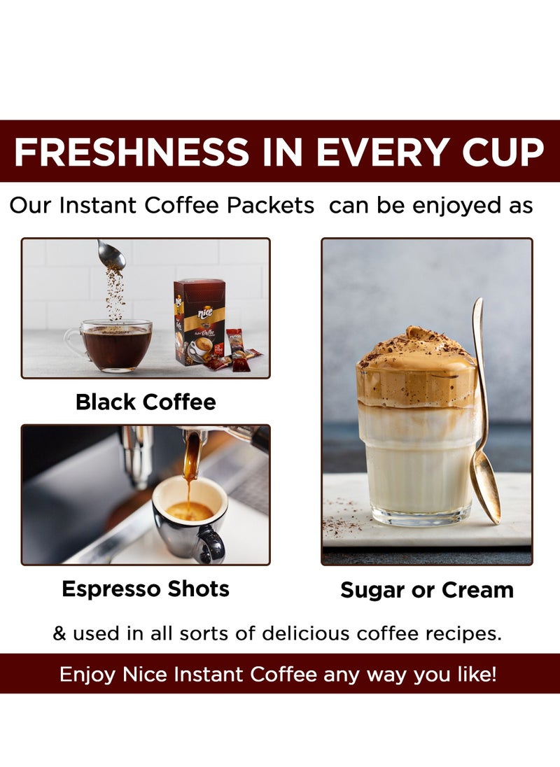 NICE - Nice Instant Coffee Packets Single Serve  Classic Blend Coffee Pouches with Rich Flavor (Pack of 12 Sachets) - Image 1