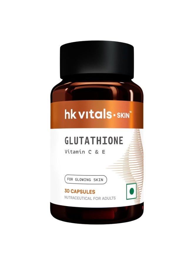 hk vitals Glutathione (30 Veg Capsules) | With Vitamin C & E, Biotin | For Skin Glow and Hydration - Image 1