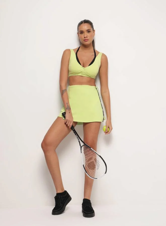ZAECY Knotted Bra-Light Lettuce Green