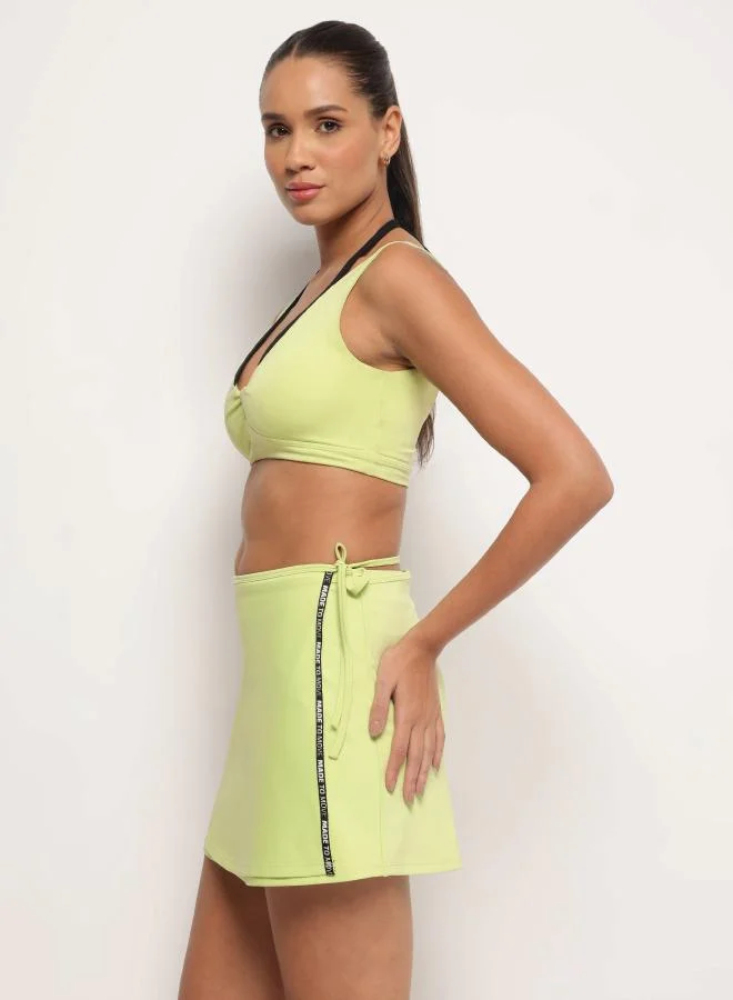 ZAECY Knotted Bra-Light Lettuce Green