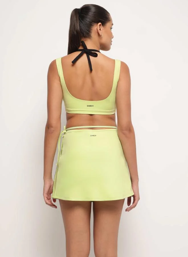 ZAECY Light Lettuce Green Women's Knotted Bra for Women | Best Price UAE