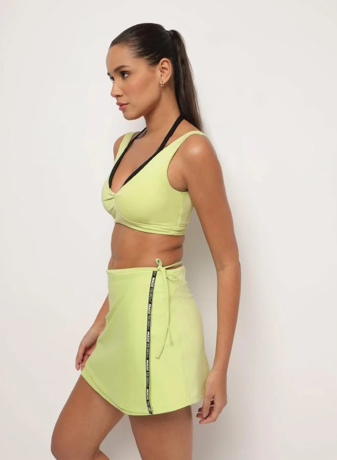 ZAECY Light Lettuce Green Women's Knotted Bra for Women | Best Price UAE