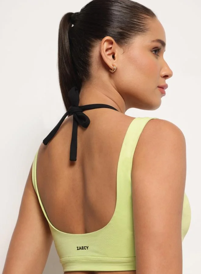 ZAECY Light Lettuce Green Women's Knotted Bra for Women | Best Price UAE