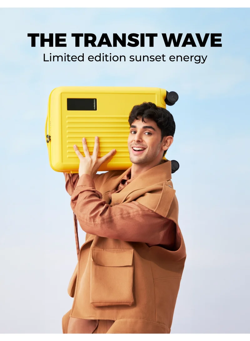 موكوبارا للتجارة ذ.م.م حقيبة سفر ترانزيت ويف كابين خفيفة الوزن من البولي كربونات صيفية صفراء