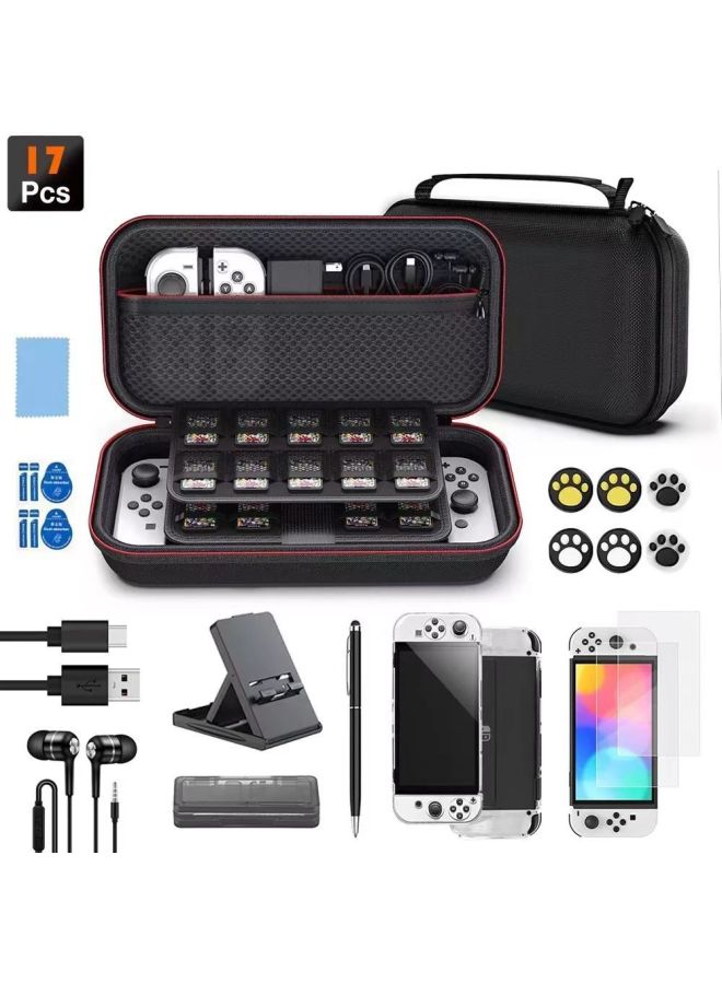 Neutral Suitable For Nintendo Switch Game Protection Bag Protection Data Line Typec Storage Bag Set Crystal Case - Image 1