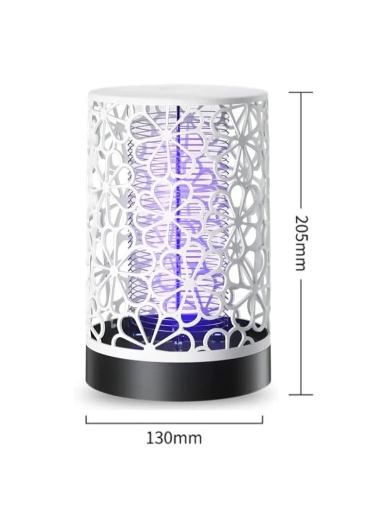 Raxoom Electric Bug Zapper for Indoor and Outdoor, Rechargeable Mosquito and Fly Killer Portable USB LED Purple Light Trap Have Security Grid for Home, Bedroom, Backyard Camping Using, White - Image 2