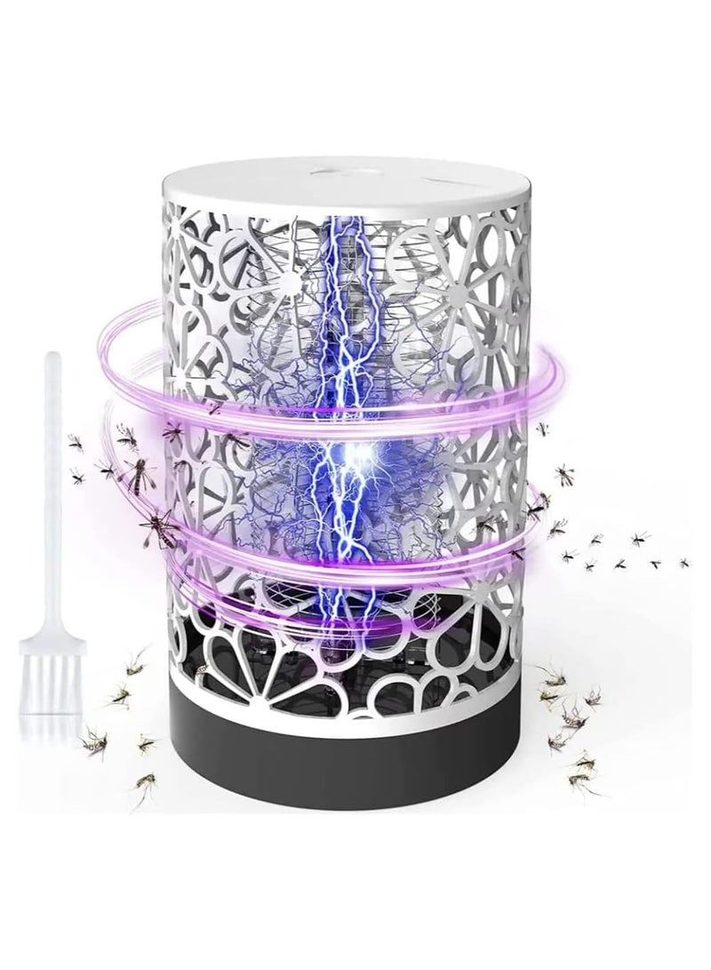 Raxoom Electric Bug Zapper for Indoor and Outdoor, Rechargeable Mosquito and Fly Killer Portable USB LED Purple Light Trap Have Security Grid for Home, Bedroom, Backyard Camping Using, White - Image 5