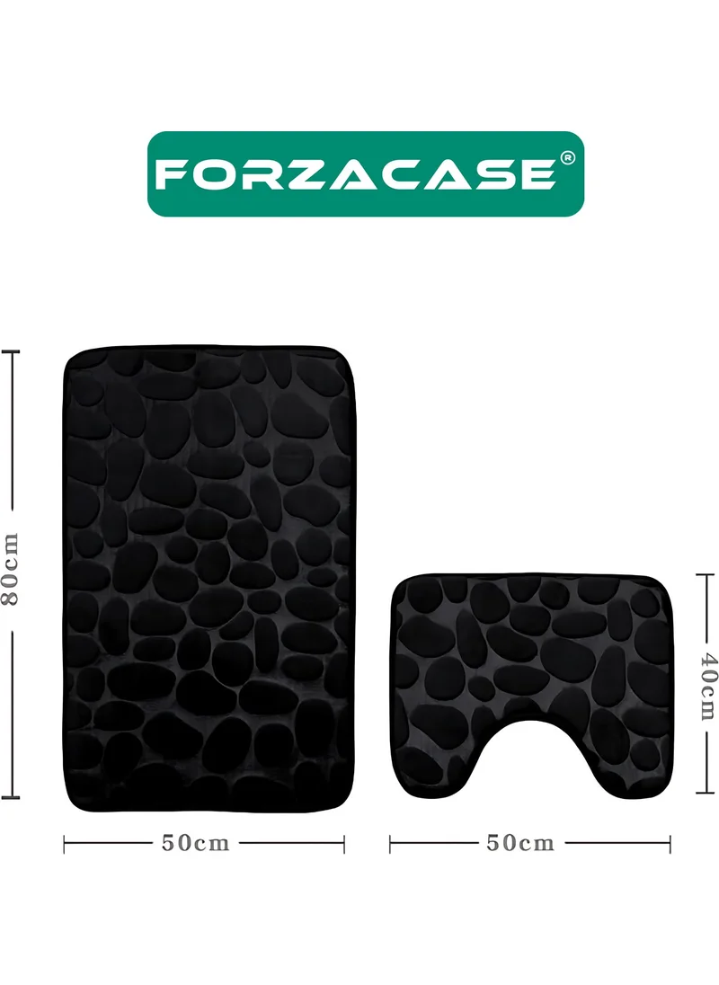 Forzacase Bathtub and Toilet Seat 2-Piece Non-Slip Memory Foam Bath Mat - FC711