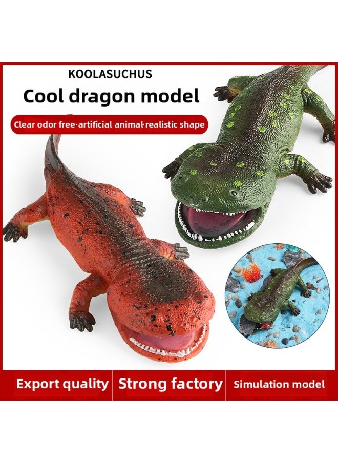Children's Cognitive Toy Simulation Solid Large Coola Dragon Cretaceous Amphibious Carnivore Model Ornaments-Color:124-262 Green Ice Flying Dragon