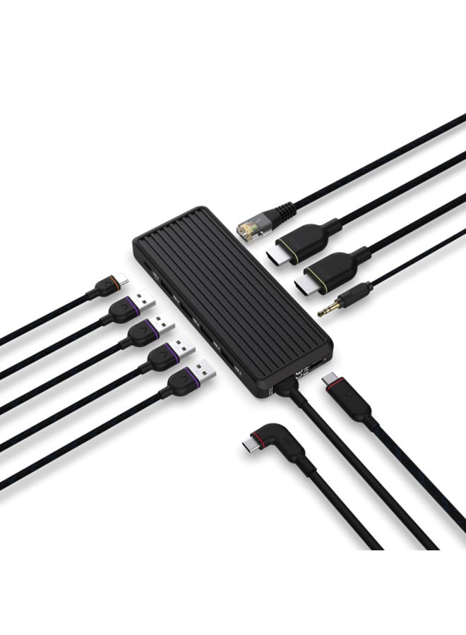 Unisynk USB-C TO 4X USB-C MINI HUB 10GBPS BLACK - Image 3