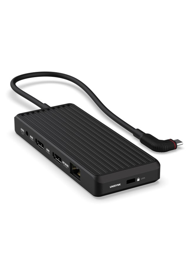 Unisynk USB-C TO 4X USB-C MINI HUB 10GBPS BLACK - Image 1