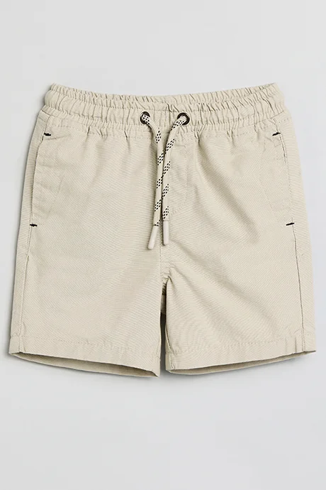 أر أند بي Solid Shorts with Drawstring Waist