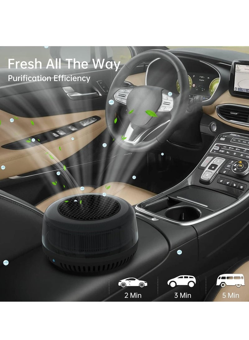 Excefore Small Air Purifier, Car Air Purifier Ionizer with True H13 HEPA Filter, USB Quiet Desktop Air Purifiers for Bedroom,Car, Small Room, Pets (Black) - Image 4