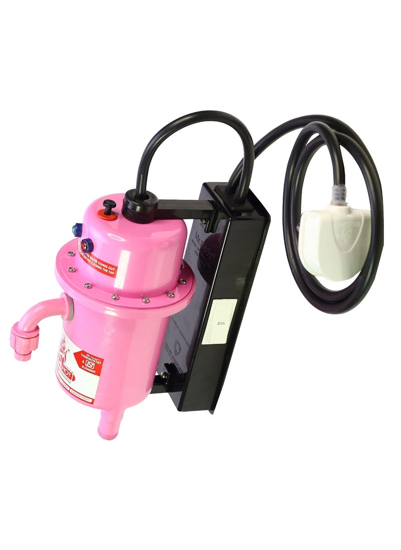 Mr.SHOT - MrSHOT Prime Instant Running Water Heater Made of First Class ABS Plasticwith ON and Off SwitchManual Reset ModelColor Rose - Image 1