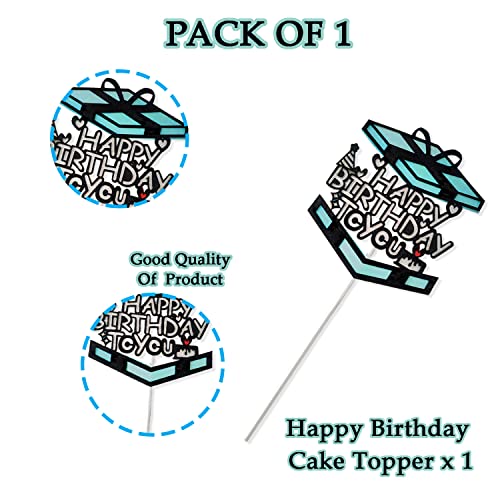 AMFIN® Cake Topper for Birthday/Gift wrap Cake Topper/Happy Birthday Decoration/Birthday Cake Toppers/Cake Topper 3D - Image 2