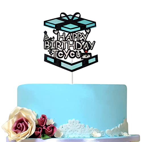 AMFIN® Cake Topper for Birthday/Gift wrap Cake Topper/Happy Birthday Decoration/Birthday Cake Toppers/Cake Topper 3D - Image 1