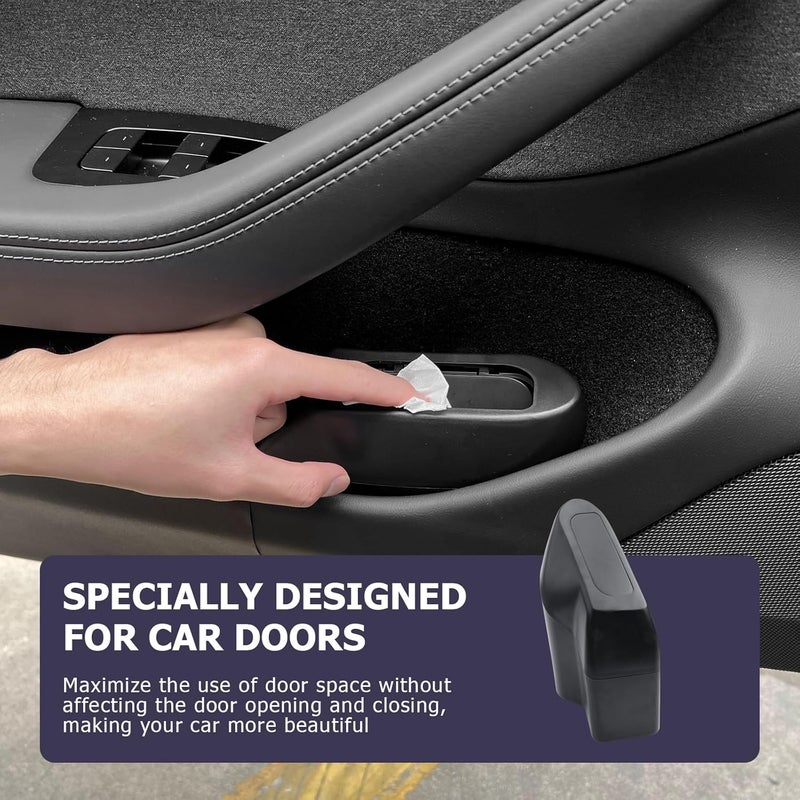 LUWU Car Trash Can for Tesla Model 3 & Model Y (2018-2025) - Portable Mini Trash Bin with Lid - Image 3