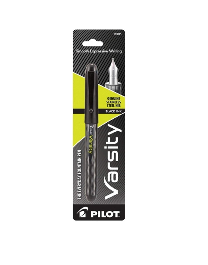 Pilot Varsity Disposable Fountain Pen, Black Ink, Single Pen (90015)