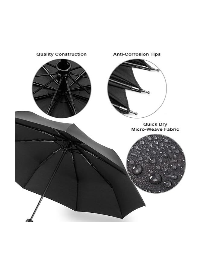 Compact Reverse Folding Umbrella Automatic Windproof Travel Inverted Umbrellas - Image 3