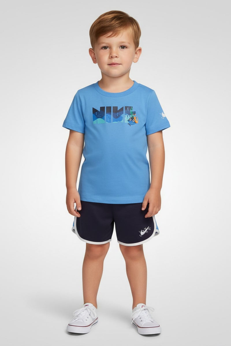 Nike Toddlers Boy 2 Pieces Brand Logo Top And Shorts Set, Multicolor - Image 1