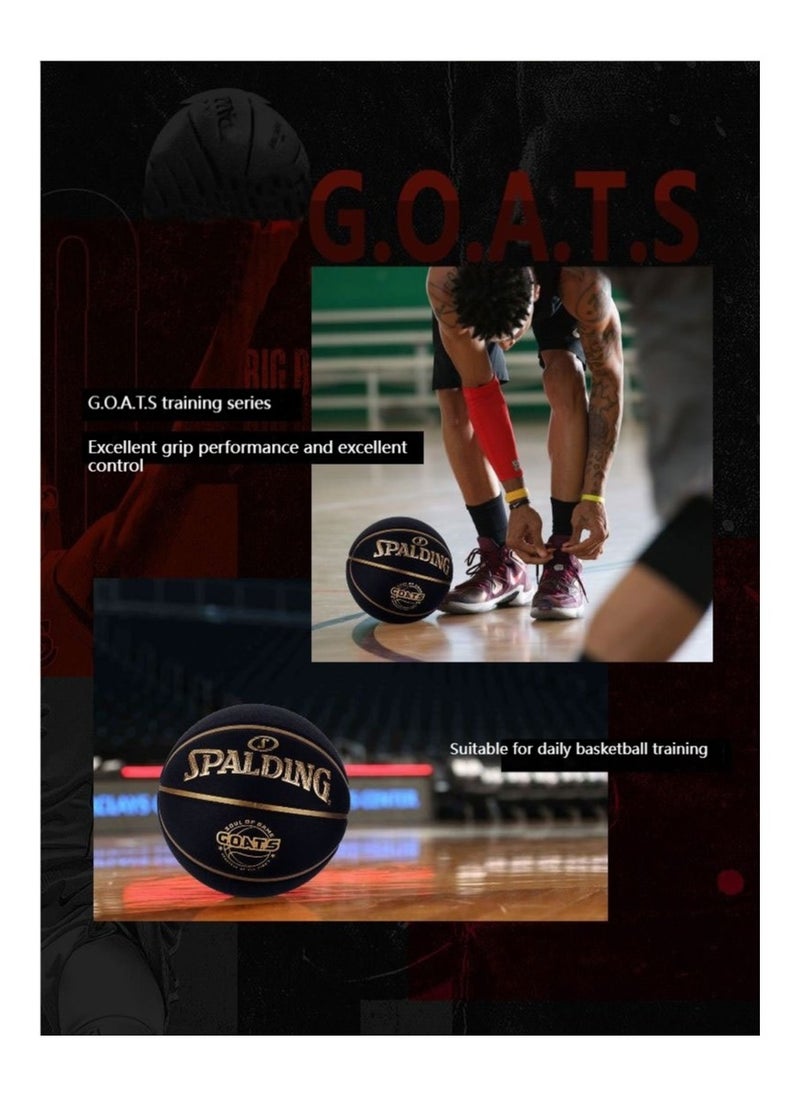 SPALDING كرة سلة للكبار مصنوعة من مادة البولي يوريثين وملمس جلدي طبيعي مقاس قياسي رقم 7 للكرة للألعاب الداخلية والخارجية  - Image 5
