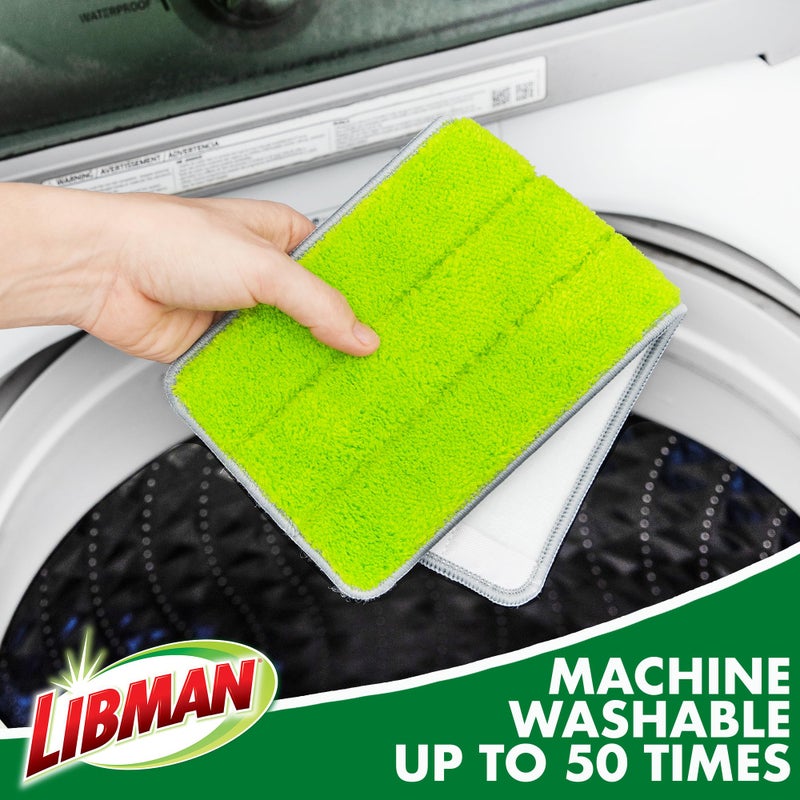 Libman Commercial Libman Rinse 'n Wring Mop and Bucket System | Microfiber Floor Mop | Hardwood Floor Cleaner | Wet & Dry Mop | Clean & Dirty Water Chambers | Power Blades | 4 Total Microfiber Pads - Image 2