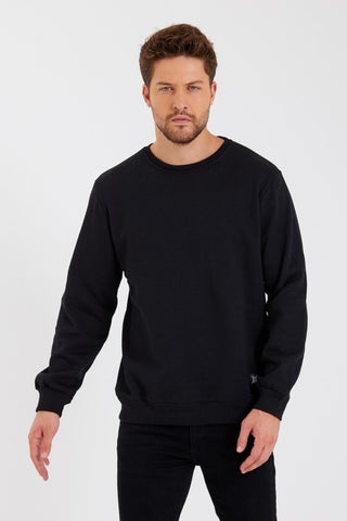 Crew Neck Label Detail Cotton Inside Men's Sweatshirt - pzsku/Z32E175473A98345DD4BDZ/45/_/1725721954/3540dfca-d7ee-43d3-b725-beeee37832fa