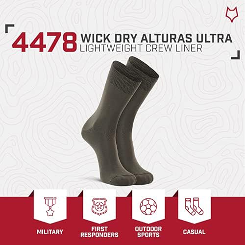 FOX RIVER FoxRiver Womens Wick Dry Auras Ultra-lightweight Liner Crew Hiking-socks, Olive, Medium US - Image 5