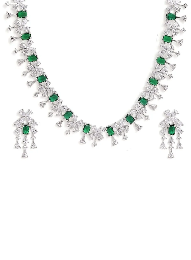 Priyaasi Emerald Studded Jewellery Set