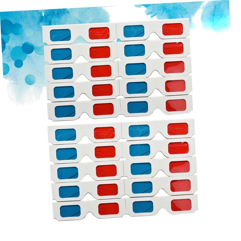 40 Pcs Blue Paper Frame 3D Glasses For Home Theater And Cinema Movies - Image 4