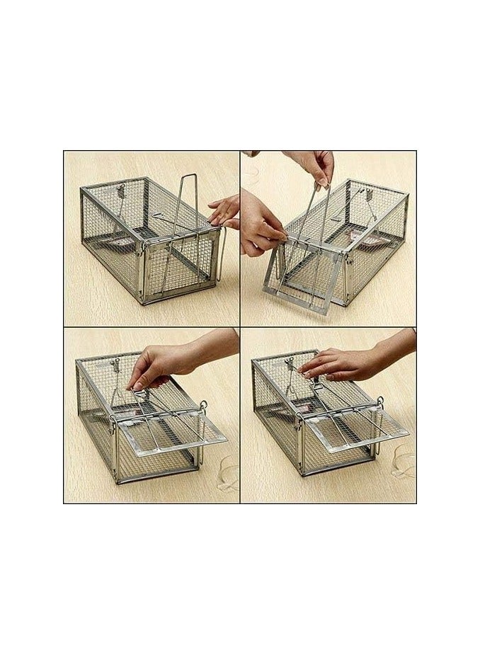 CHT 8 PCS Mouse Trap Small Animal Humane Live Cage Rat Mouse Chipmunk Rodent Voles Hamsters Trap 1 Door Humane Live Animal Mouse Cage Rat Mouse Mice Traps for Indoor and Outdoor Rat Cage - Image 4