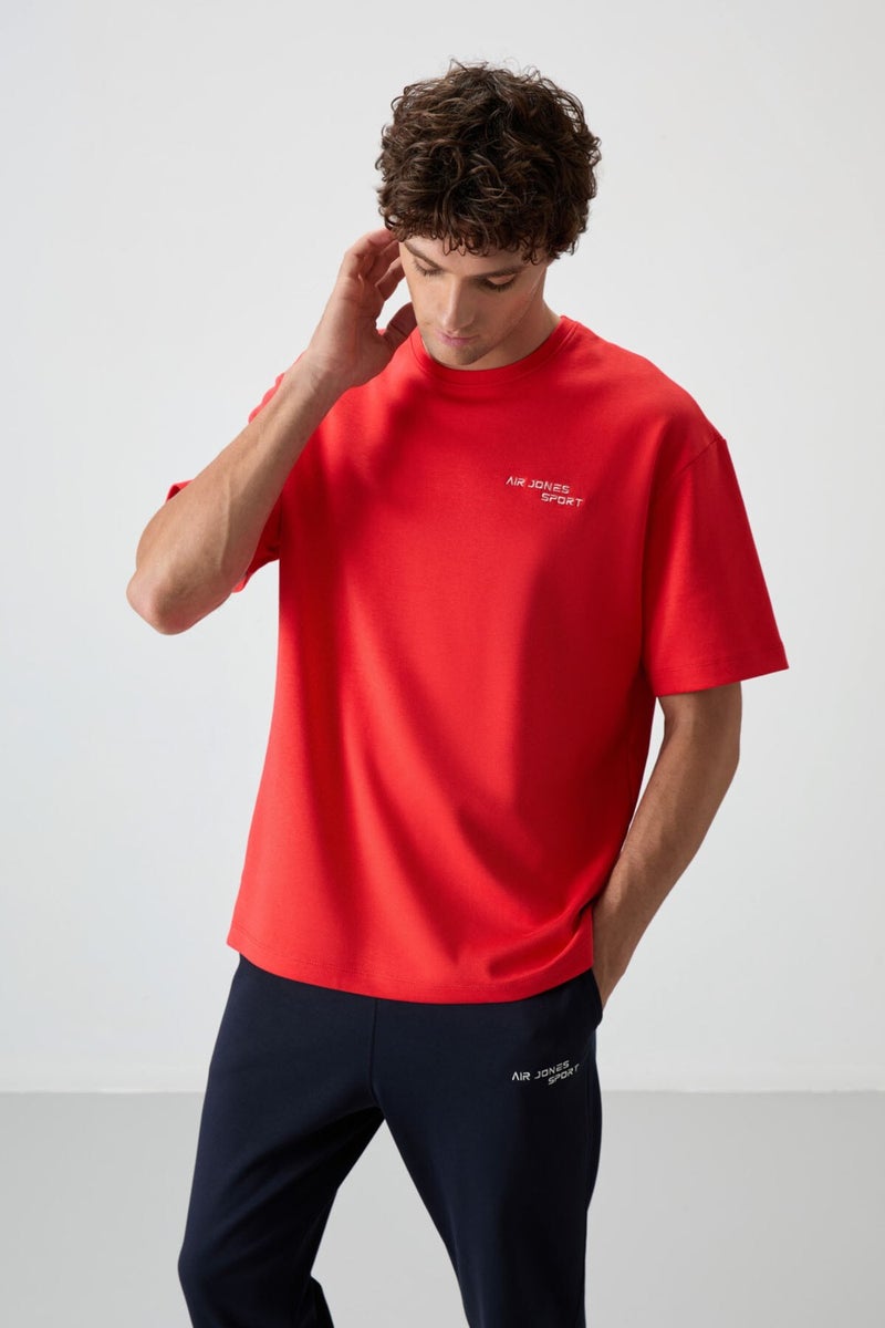 Air Jones Fiesta - Navy Blue Cotton Thick Soft Texture Oversize Fit Embroidered Men's Tracksuit - 85252  - Image 2