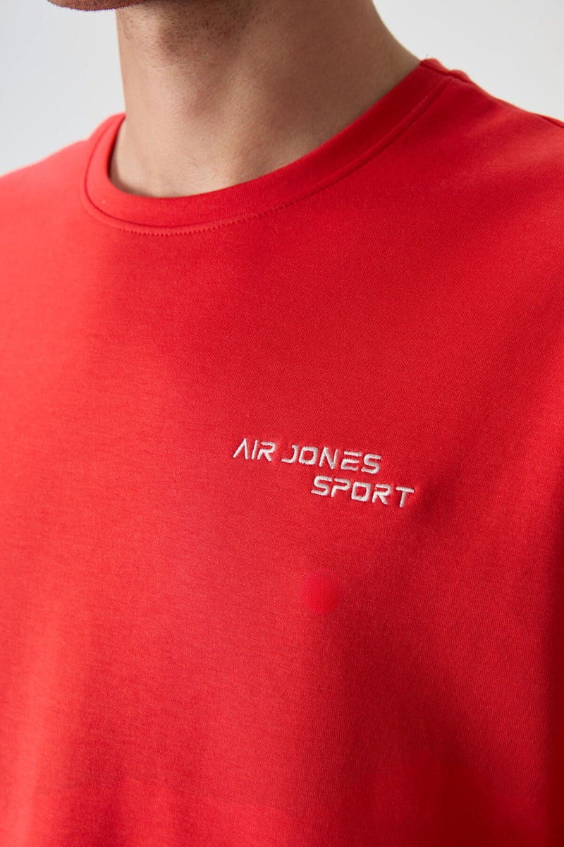Air Jones Fiesta - Navy Blue Cotton Thick Soft Texture Oversize Fit Embroidered Men's Tracksuit - 85252  - Image 3